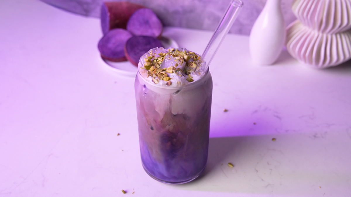 Iced Ube Latte Recipe - Seattle Coffee Gear