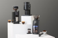 Eureka Mignon Zero, Fellow Opus Gen 2, and Baratza Encore ESP Pro espresso grinders
