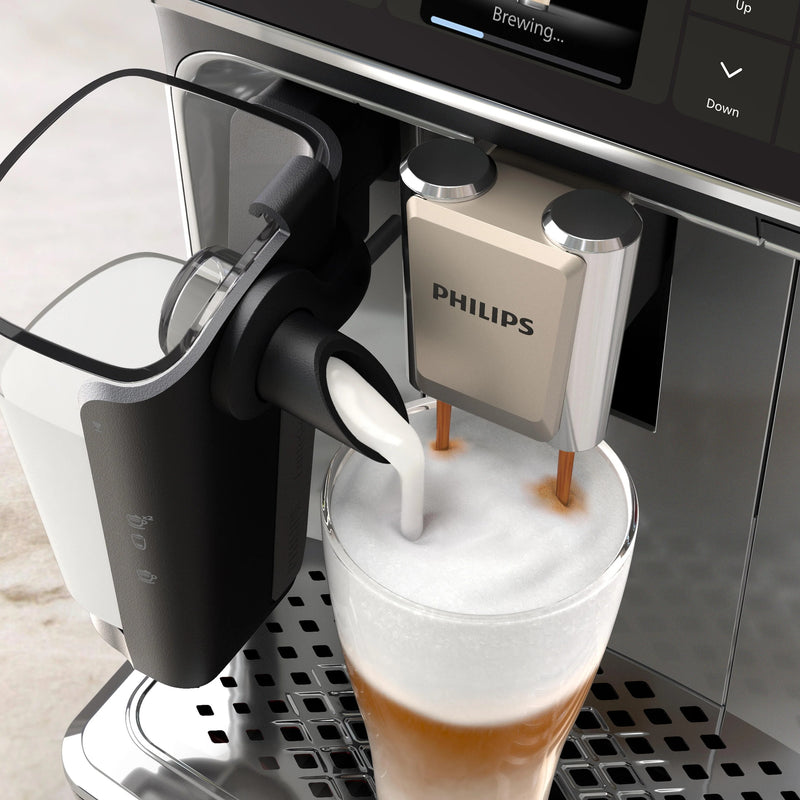 B-Class Refurbished - Philips 4400 LatteGo Automatic Espresso Machine, EP4447/90 - Black Chrome