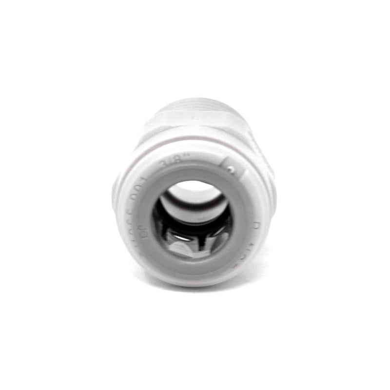 John Guest 3/8 BSPT to 3/8" Tube Fitting - top side view